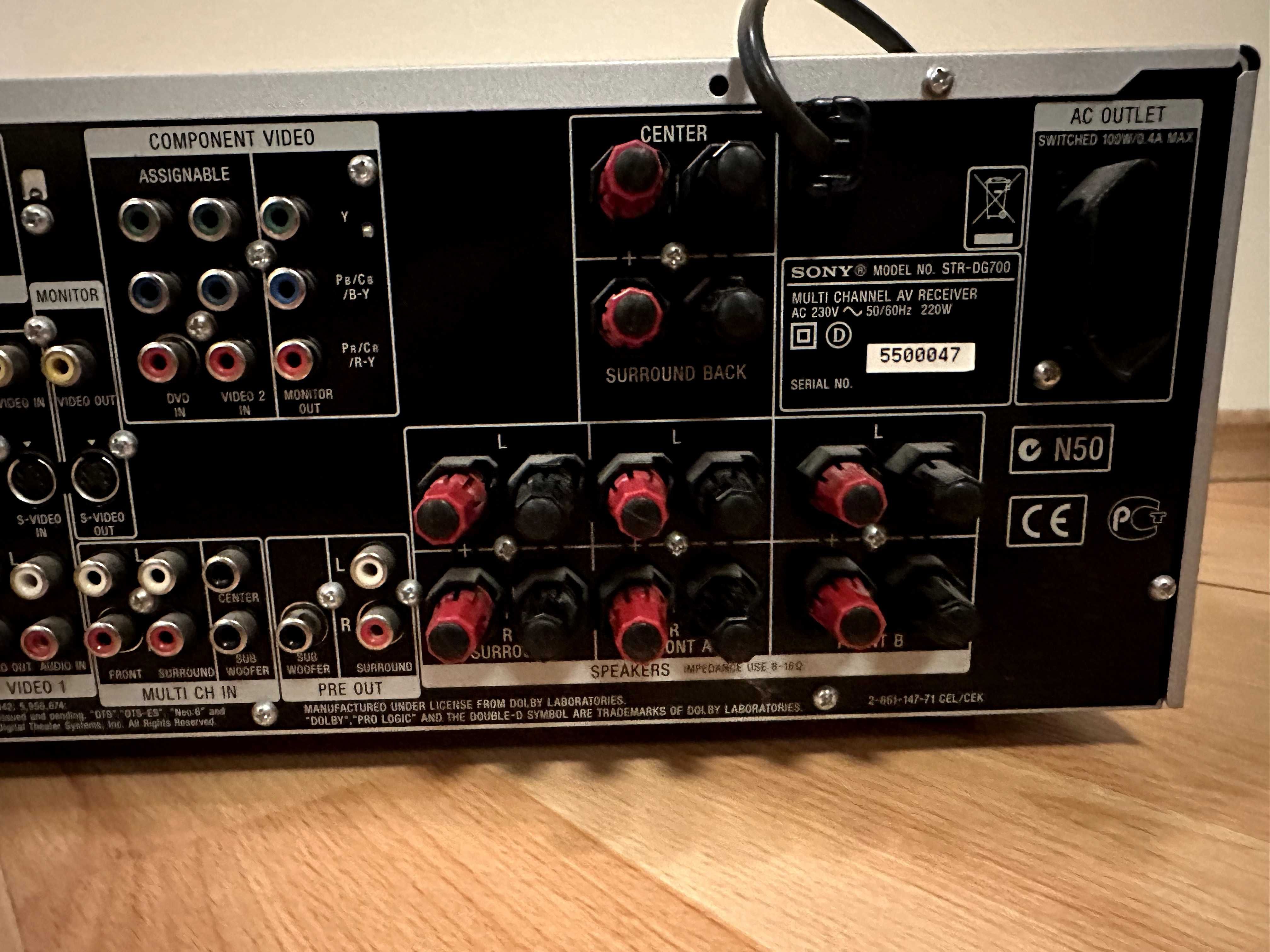 AV Ресивър Sony STR-DG700 с оригинална кутия и дистанционни – отличен!