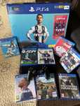 Consola PS4 Slim 1 TB (cu SSD) + 8 jocuri