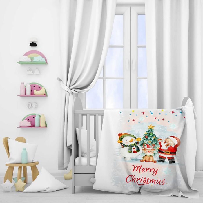 Детски поларени одеяла с КОЛЕДНИ мотиви - 8 варианта