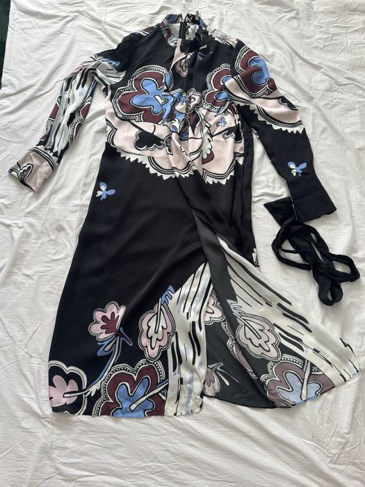 Rochie cu pliu in fata midi brand Reiss