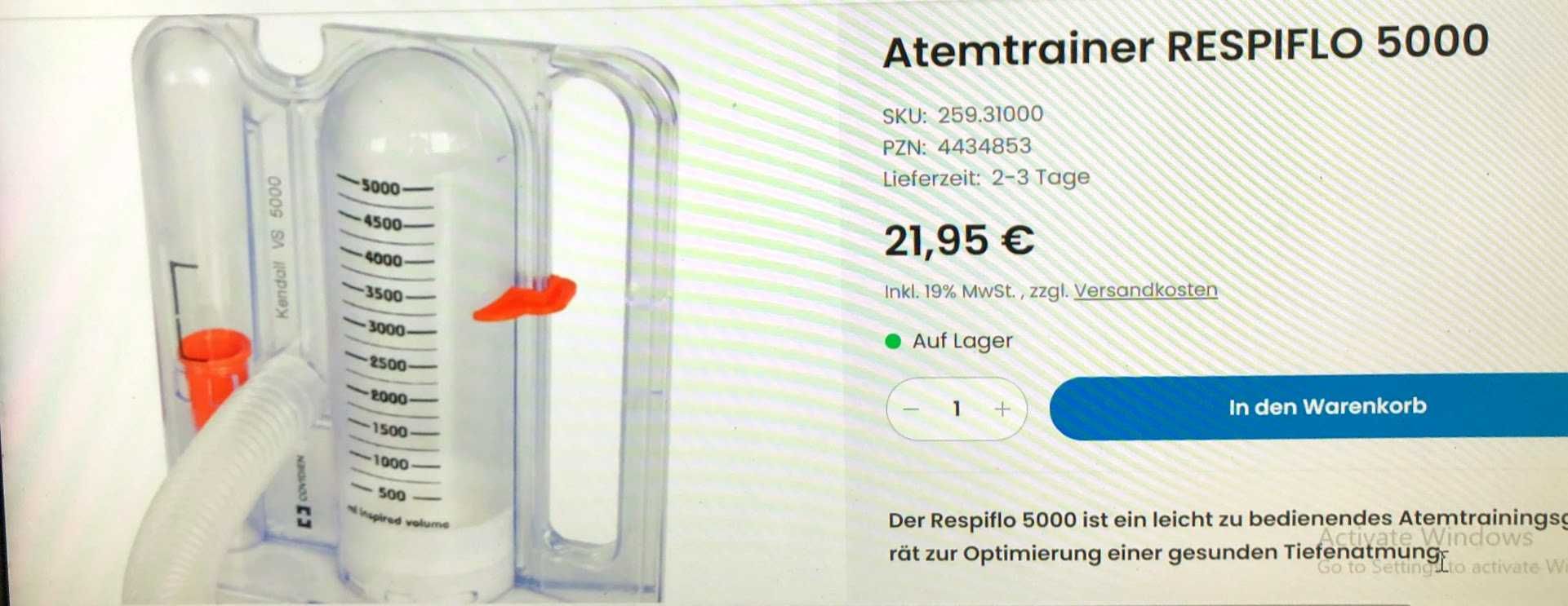 Antrenor de respiratie Respiflo VS 5000