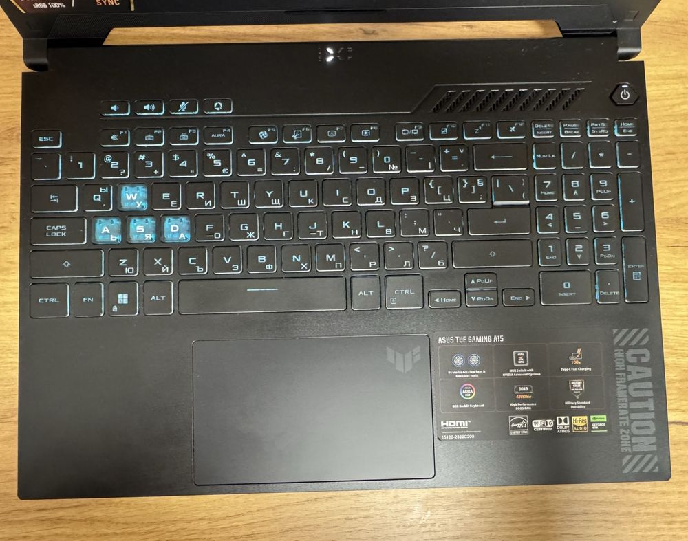 Лаптоп Asus TUF F15 Gaming