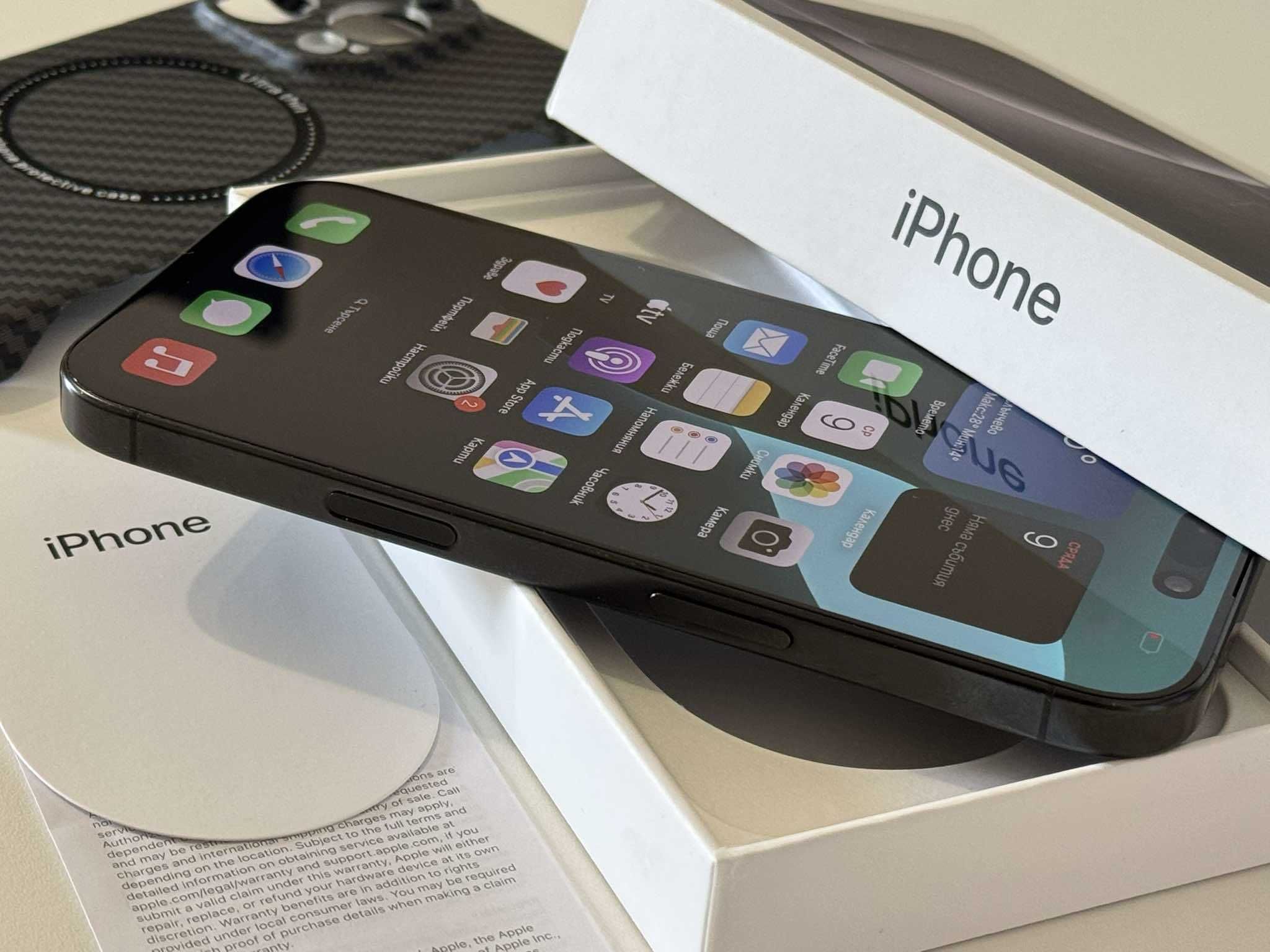 Бартер! Като Нов! 256GB iPhone 16 Pro E-Sim 94% Black Titanium (Черен)