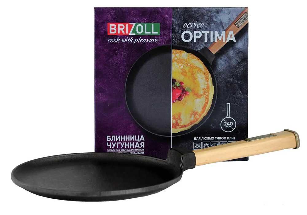 Чугунен тиган за палачинки, 20см-26см