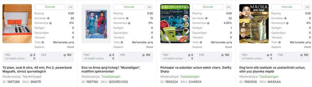 Uzum Market uchun professional tavar kartochkasi va dizayn xizmati