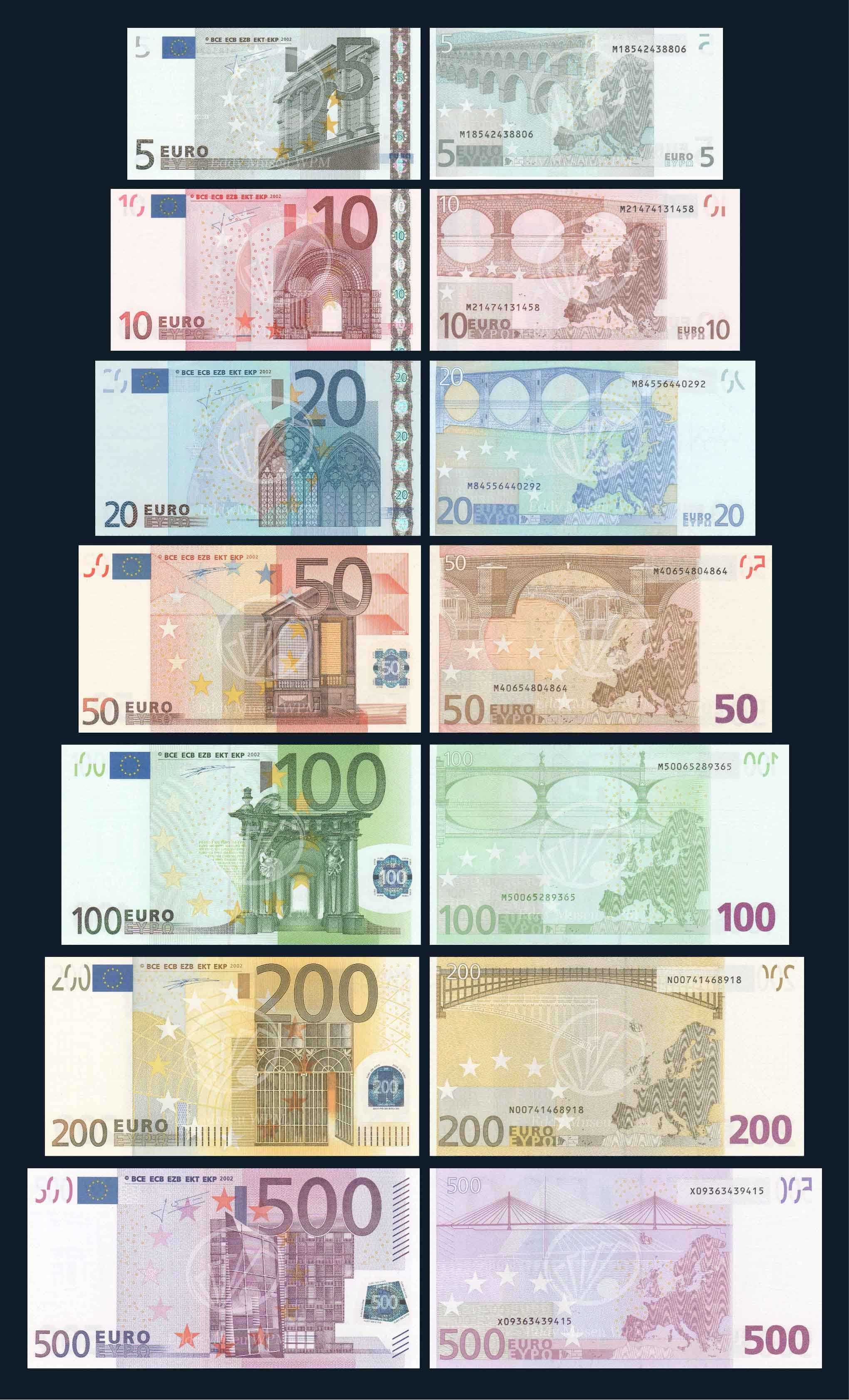 Bancnote de Euro Super RARE si din toata lumea