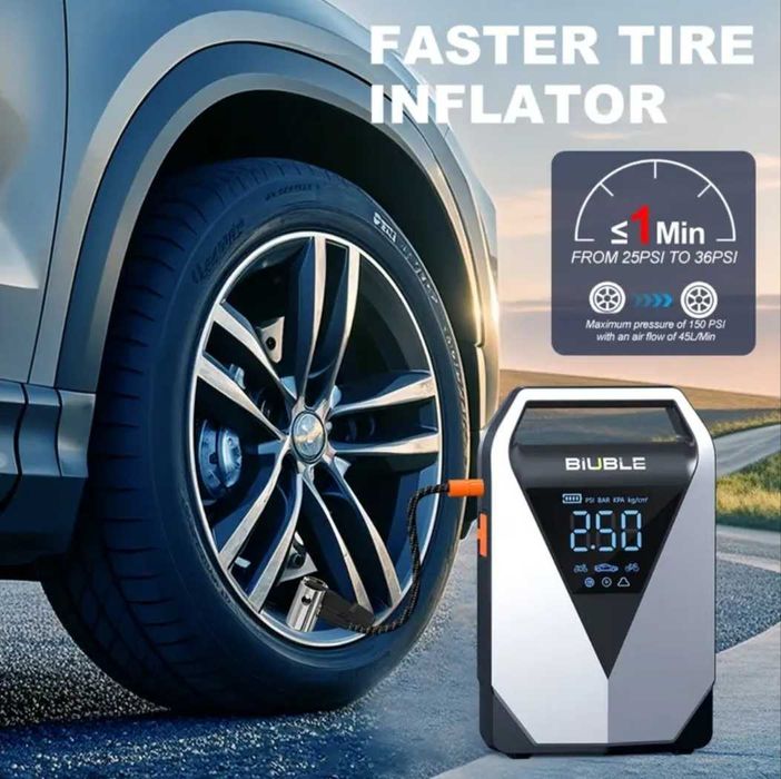 Автомобилен Стартер BIUBLE (Модел LD12) 8000A с Въздушен Компресор