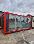 Container cu geam gri antracit birou magazie vestiar sanitar modular