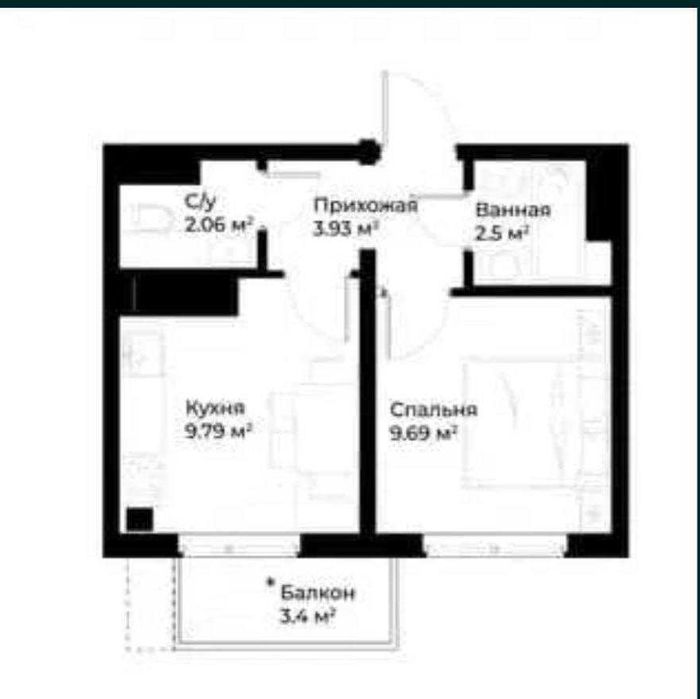 Продаётся квартира в ЖК OzZamin 1/3/ 15