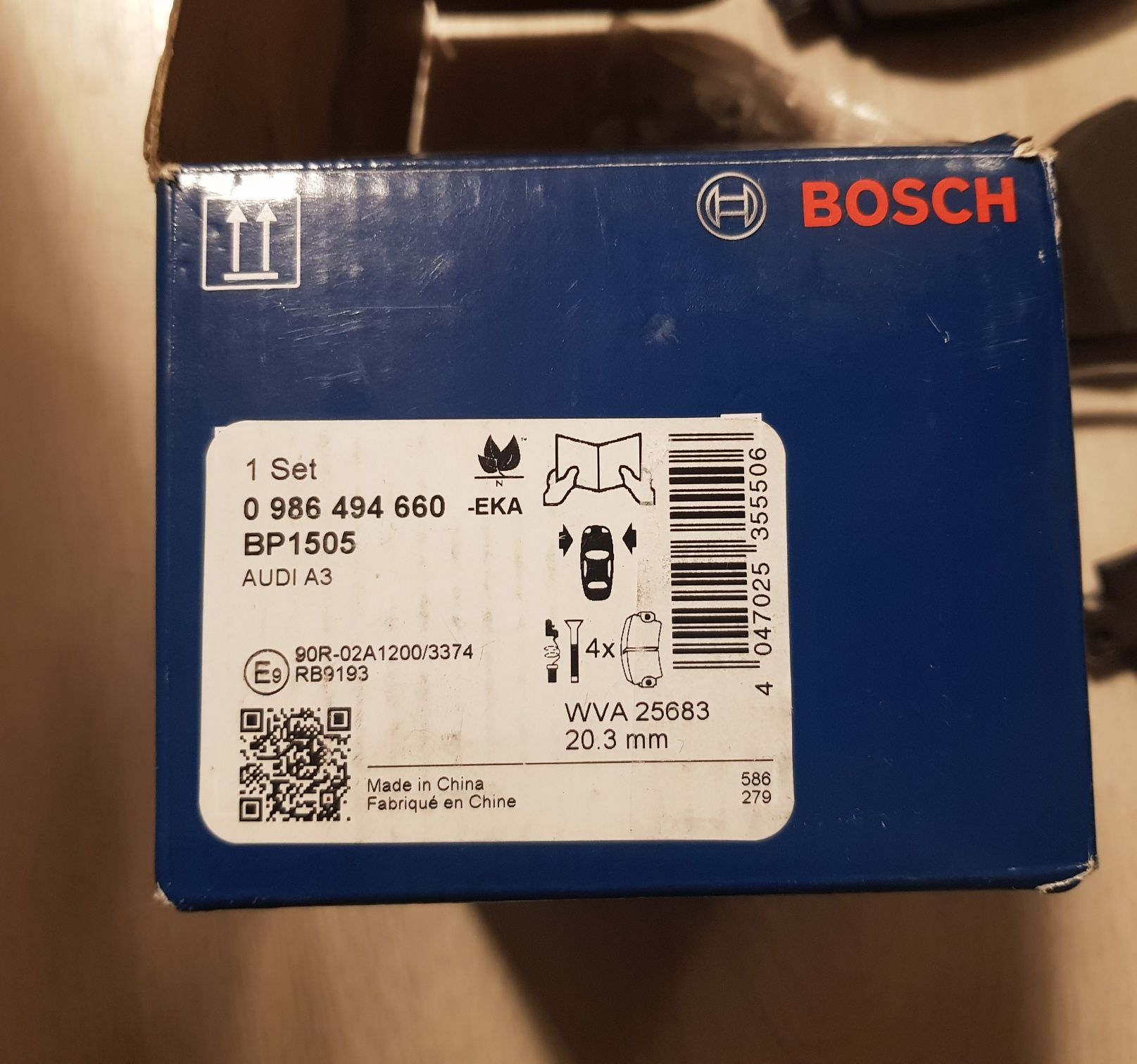 Set placute de frana fata Audi A3, TT, Q3. Bosch BP1505 0986494660 WVA