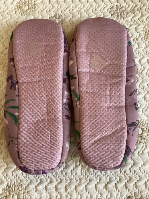 Нови Дамски Пантофи Тип Балерина в Лилав Цвят с Декоративна Панделка