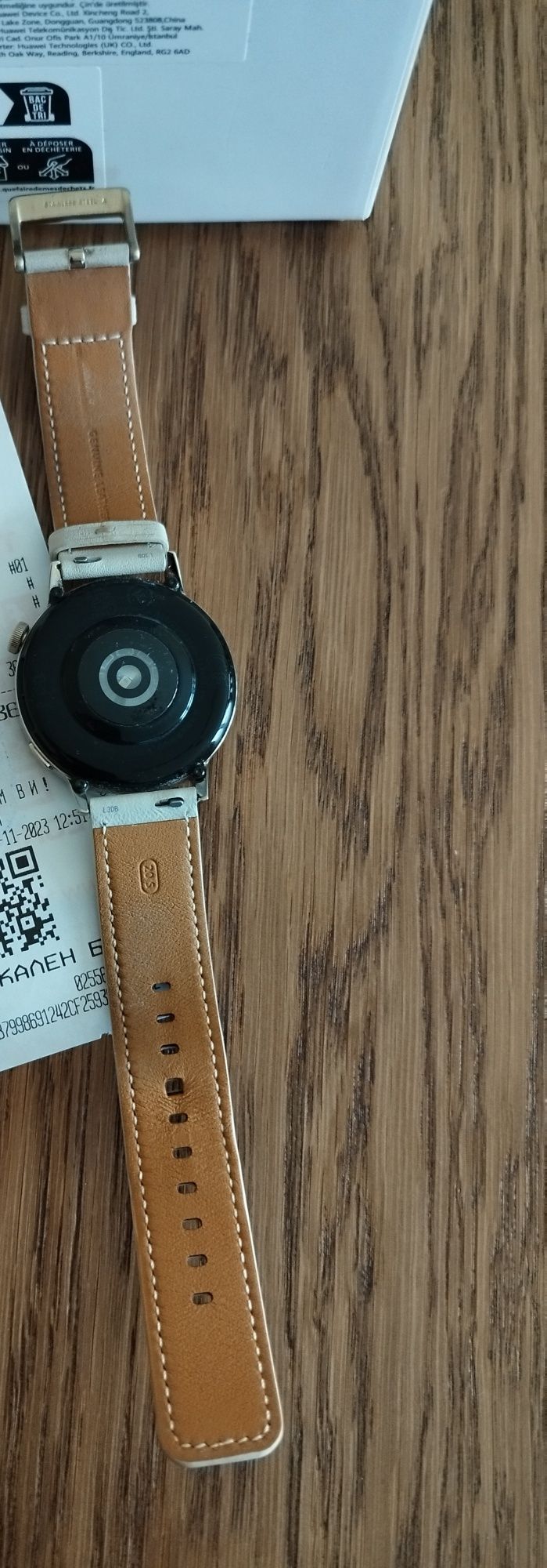 Смарт часовник Huawei  watch GT3 LEATHER 42 MM, GPS, ПУЛСОМЕР, SPO2
SM