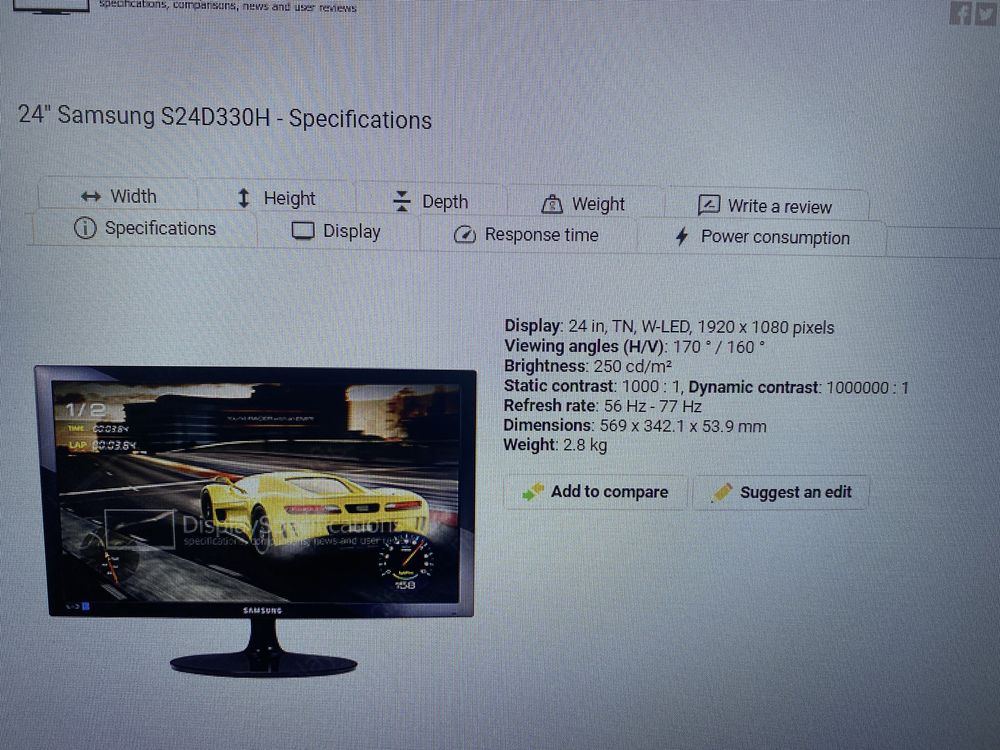 Монитор samsung S24D330