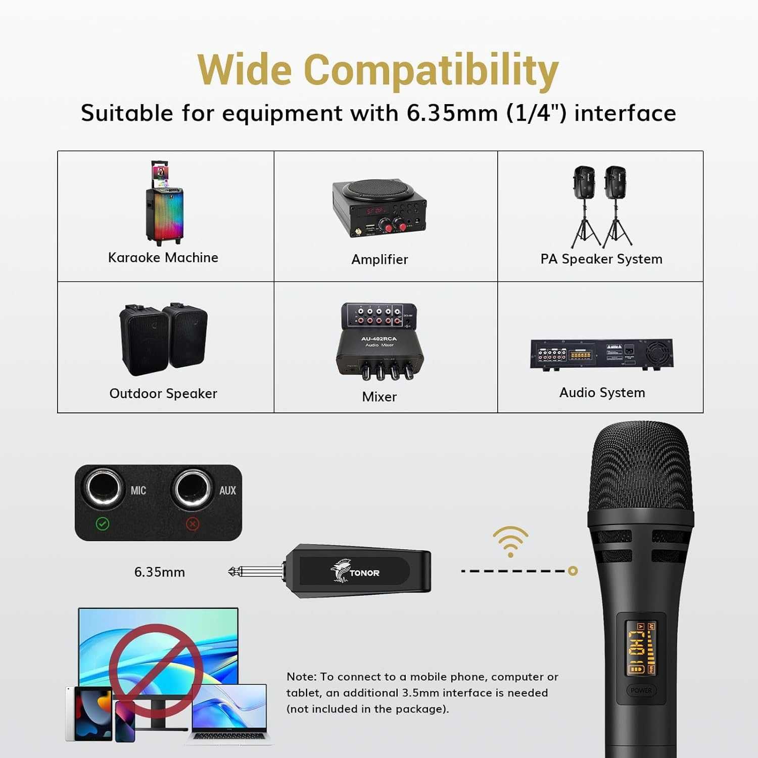 Безжичен микрофон TONOR TW310