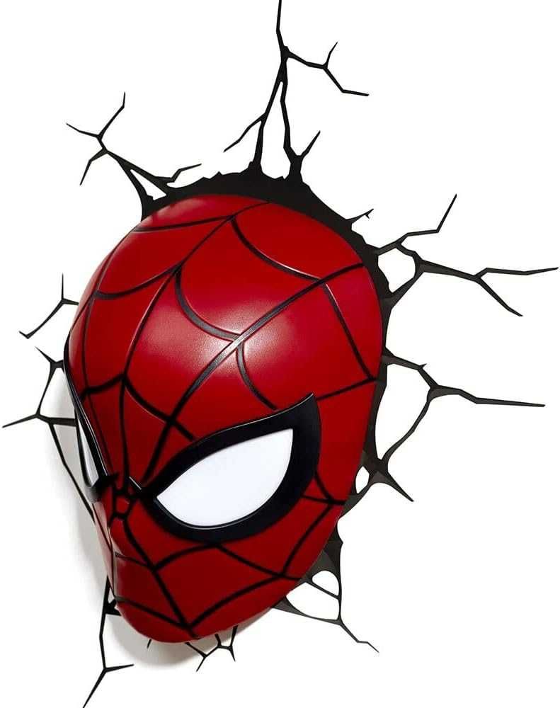 Лампа за детска стая за стена 3D Глава на Спайдърмен Марвел Spiderman