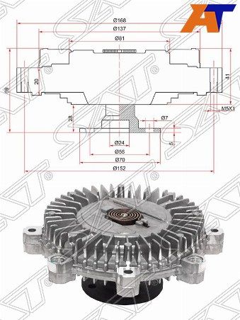 Вискомуфта Hyundai Porter