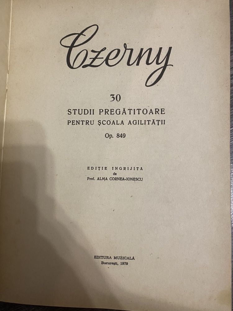 Czerny 1979 Studii pregatitoare Scoala Agilitatii