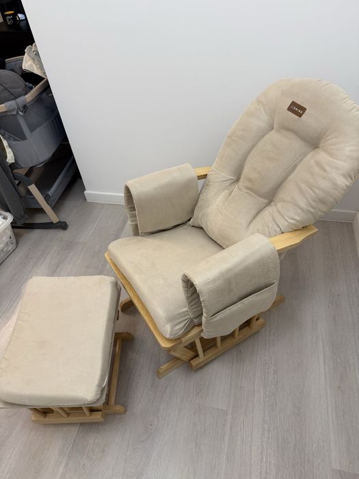 Fotoliu reglabil pentru alaptare, Calm Me Natural, Beige, Onino,