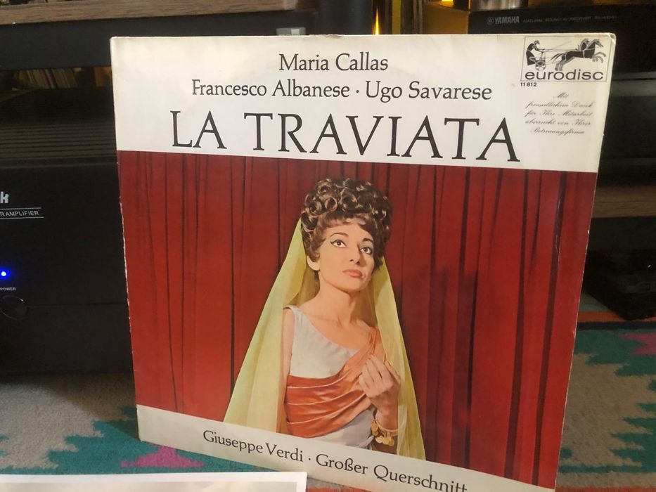Maria Callas -La Traviata! Vinyl/ muzica/) Pick up!  Johnny  Hallyday