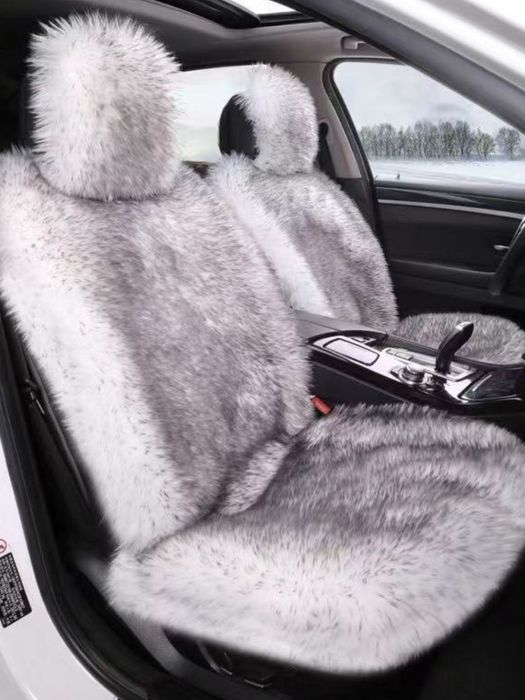 Тёплый меховой чехол на сиденье автомобиля подойдёт на любой вид авто
