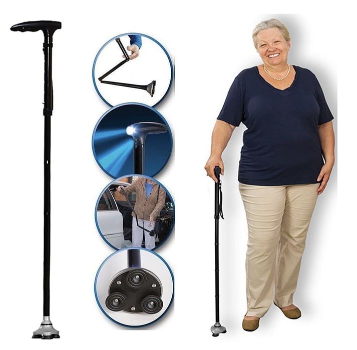 Трость телескопическая с подсветкой Trusty Cane (Трасти Кейн)