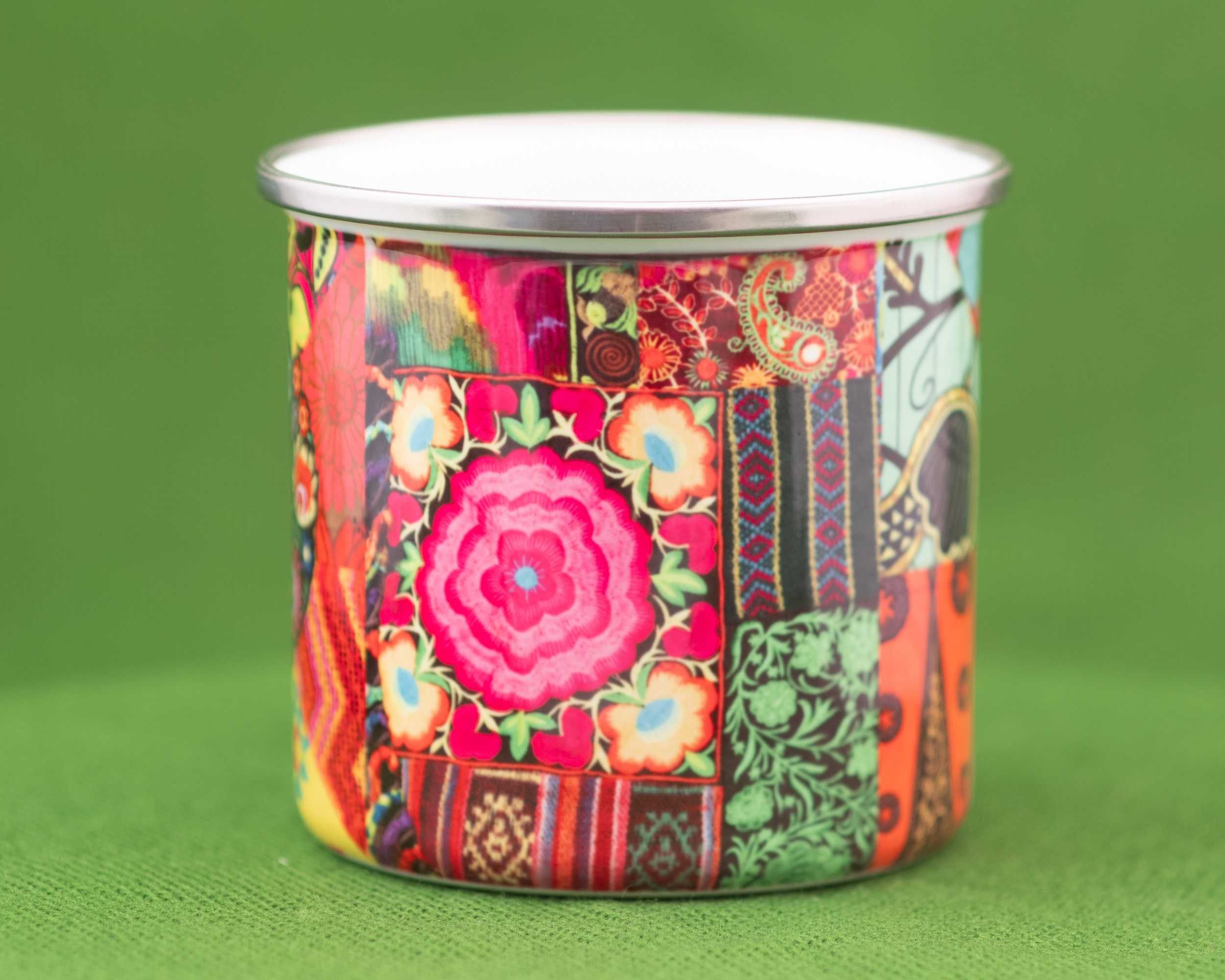 Емайлирано канче "Flower Power"