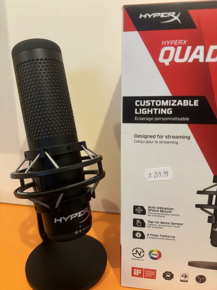 Продавам  HyperX QuadCast S микрофон - НОВ