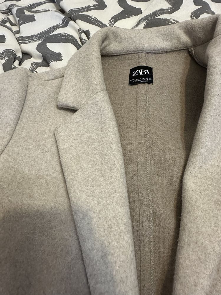 Palton Zara taupe gri deschis
