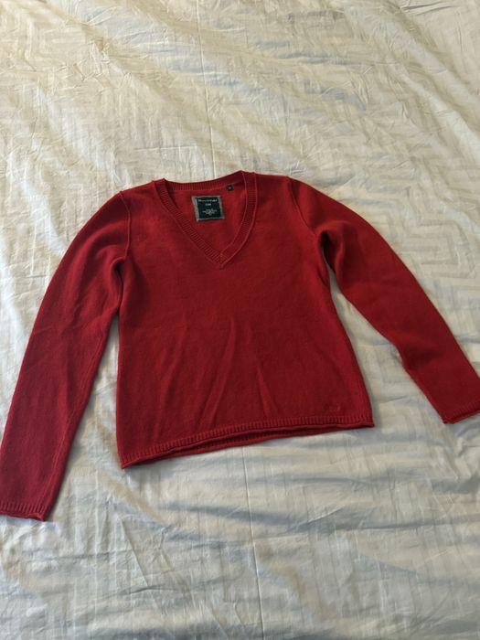 Червен пуловер Marc O’Polo от вълна и кашмир