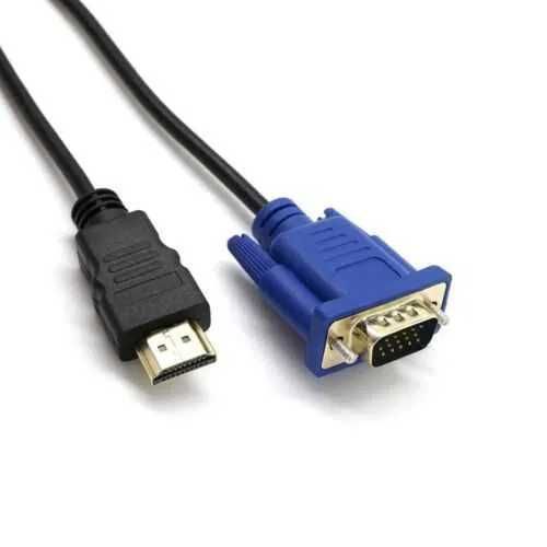 HDMI Male la VGA Male Video Convertor pt PC DVD 1080p HDTV 1m. Nou!