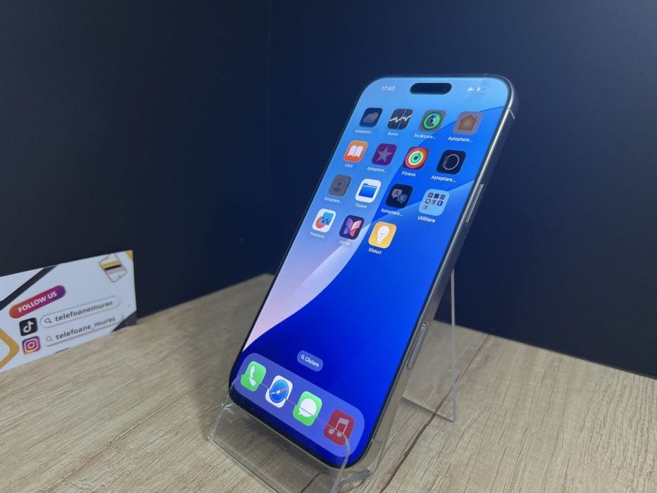 Iphone 16 Pro Max 256Gb Natural Titanium 3 ani garanție, Telefoane Mur