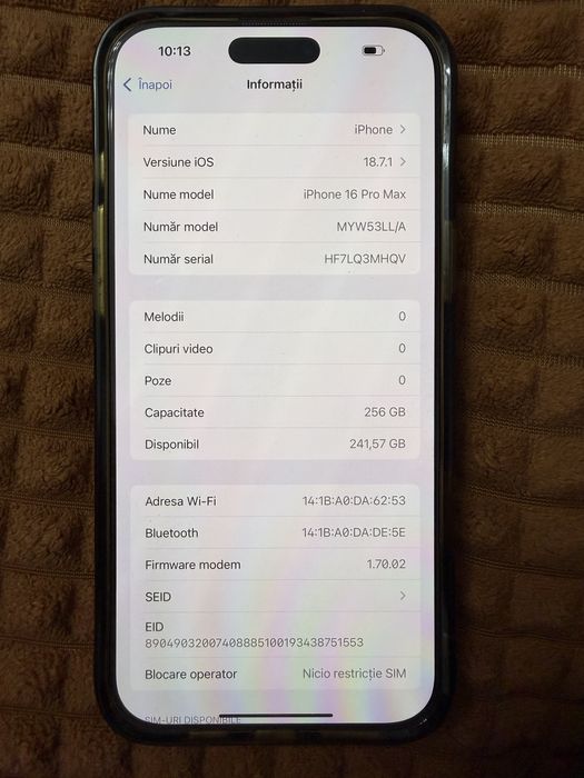 Iphone 16 pro max, 256GB