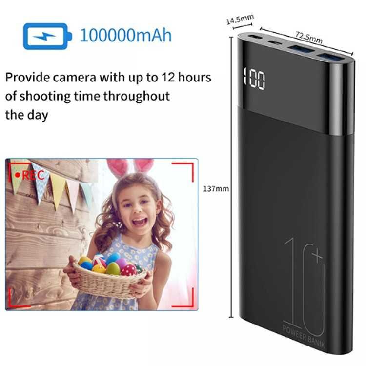 Power bank шпионска скрита wifi камера 10000 mAh , Външна батерия