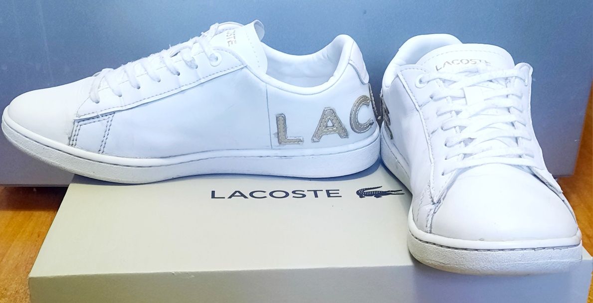 Кроссовки кожаные Lacoste Оригинал размер 37-38