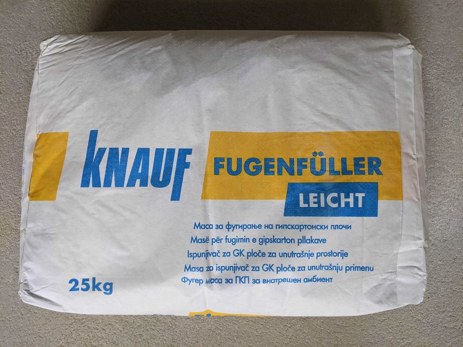 Фугопълнител KNAUF Fugenfuller фина шпакловка за гипскартон 25кг