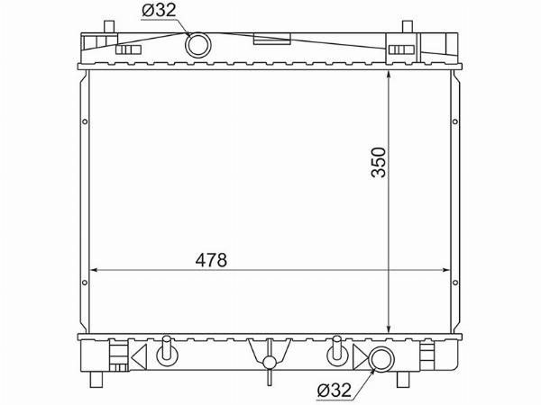 Радиатор  Toyota Yaris