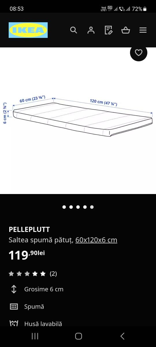 Set complet patut bebe Ikea și acesorii