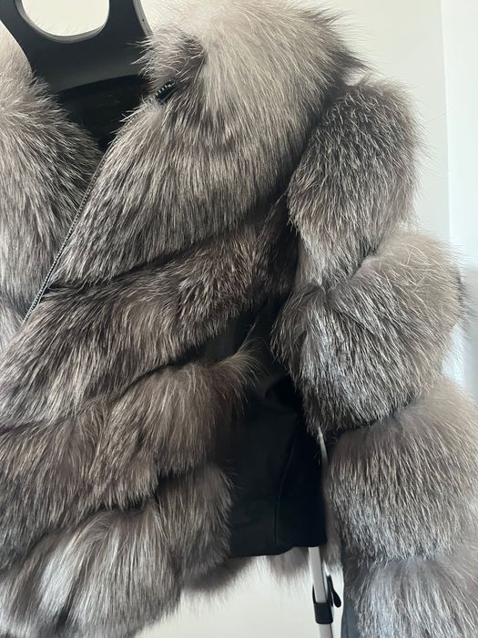 Blană naturală vulpe argintie