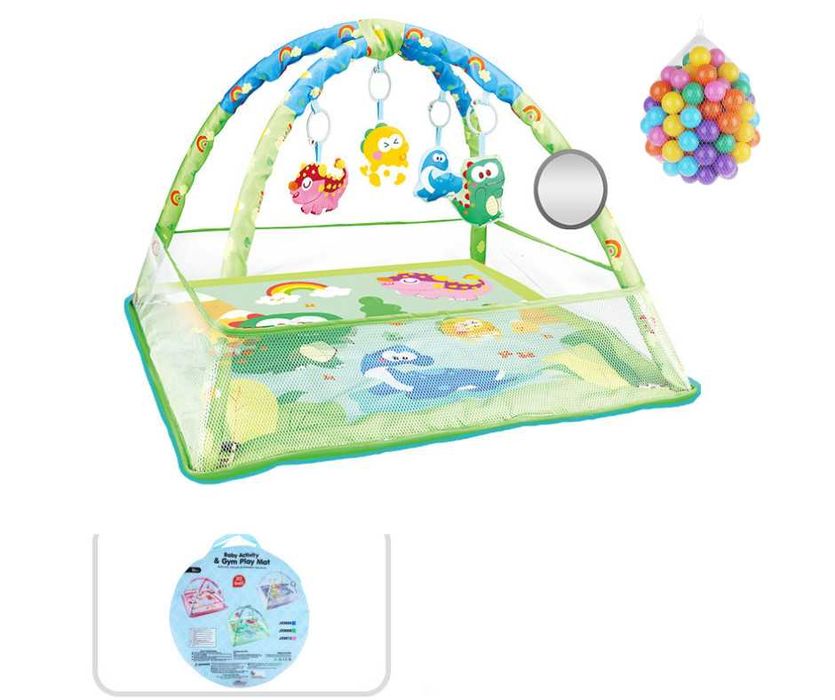 Активна гимнастика 3в1  постелка и кът за игра + ПОДАРЪК Топки