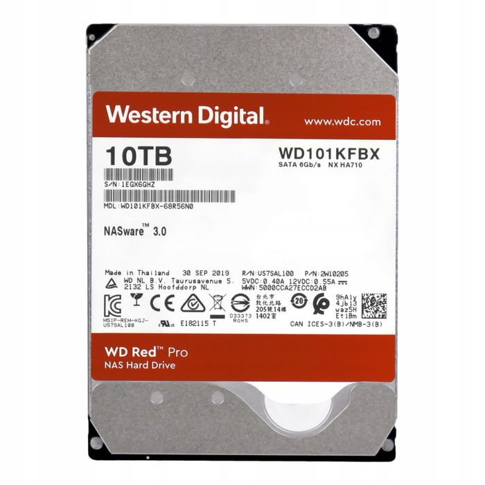 Жесткий диск 3’5 HDD 10TB WD RED