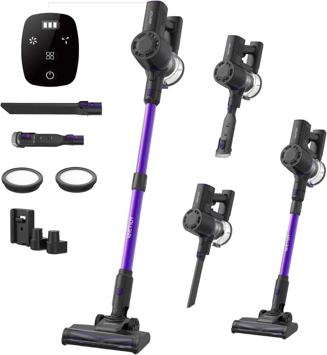 Безжична прахосмукачка Vactidy V8 Pro, тъчдиск дисплей, ANIMAL, Led