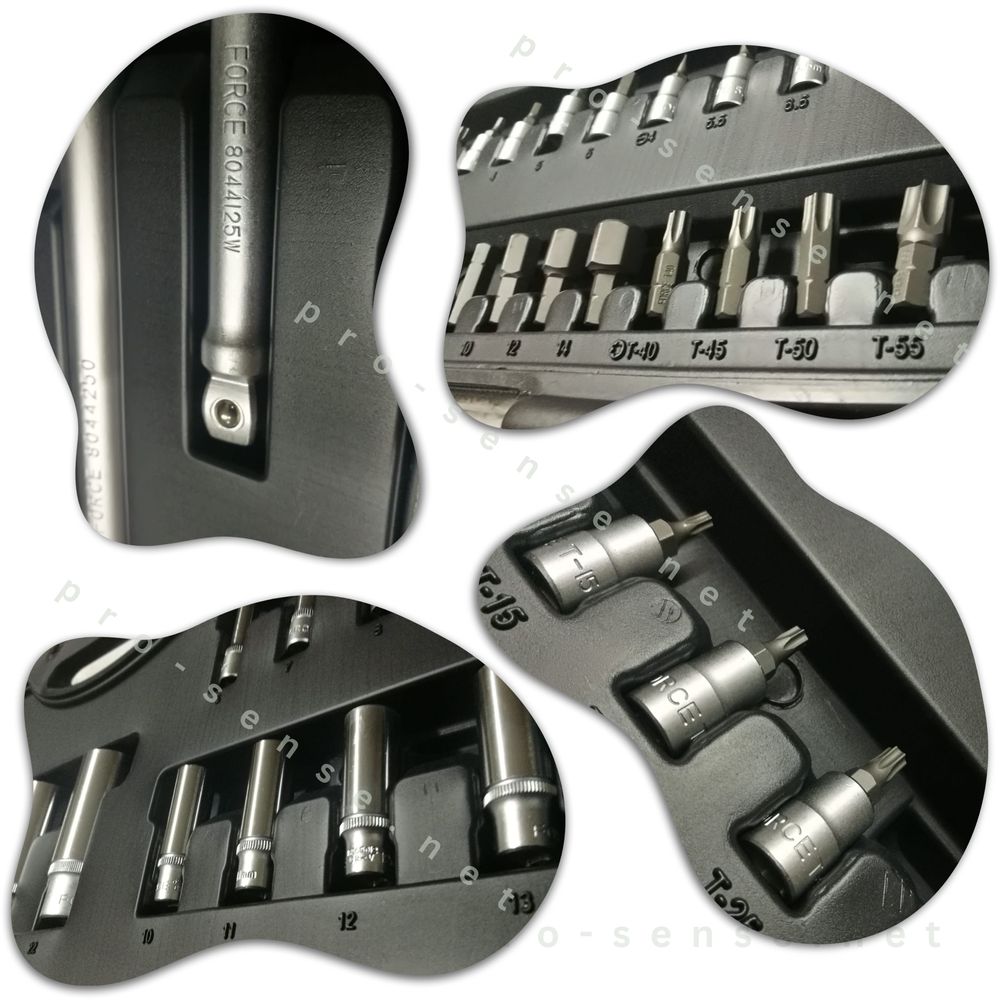 Професионално Гедоре 1/4" - 1/2" 108 части FORCE 41082-5