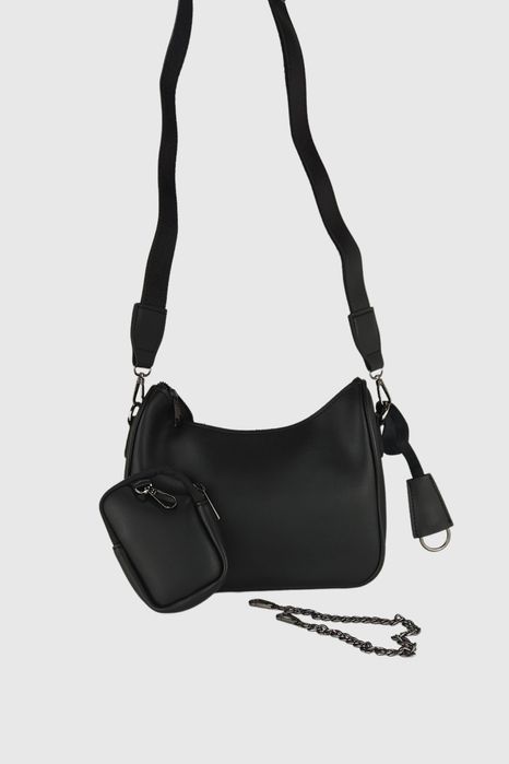 НОВО! ЛИКВИДАЦИЯ! Дамска чанта с монетник в черно