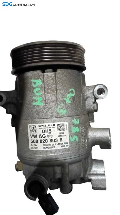 Compresor AC Aer Conditionat Clima Delphi Verificat Audi A4 B6 2.4 BDV AMM 2001 - 2005 Cod 5Q0820803B [M8242]