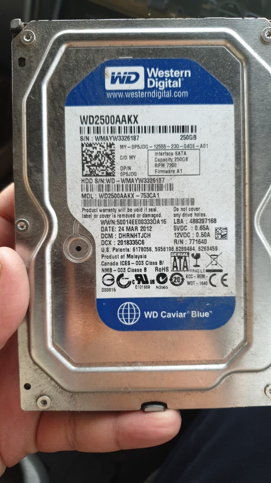 Жёсткие диски HDD  160гб,250гб,320гб