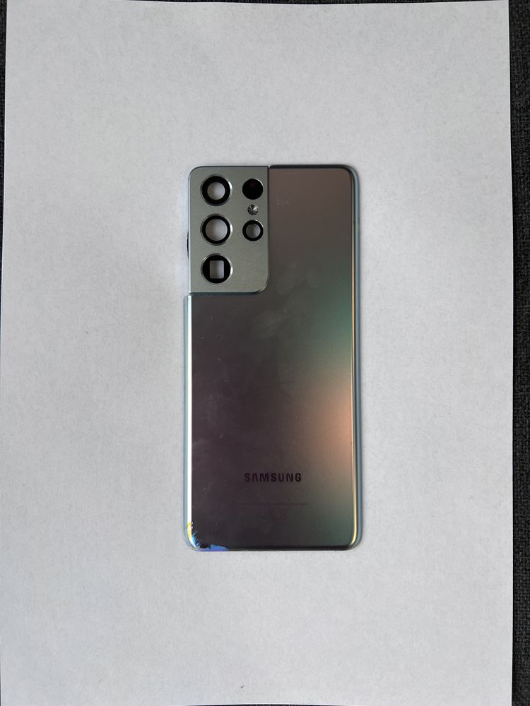 Capac spate Samsung S21 Ultra, Silver, Original