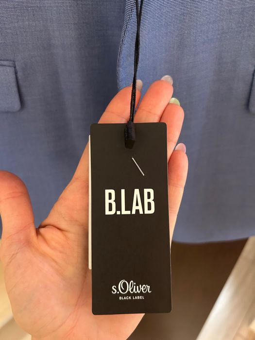 Мъжко светло синьо сако S.Oliver Black Label 48 размер