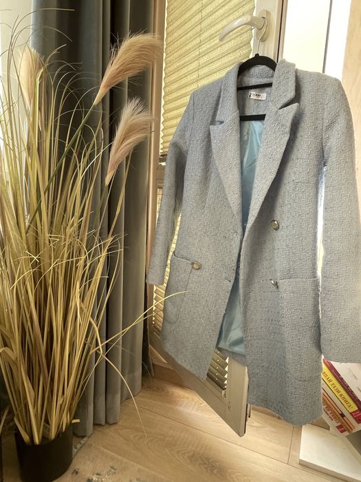 Синьо дълго сако размер С