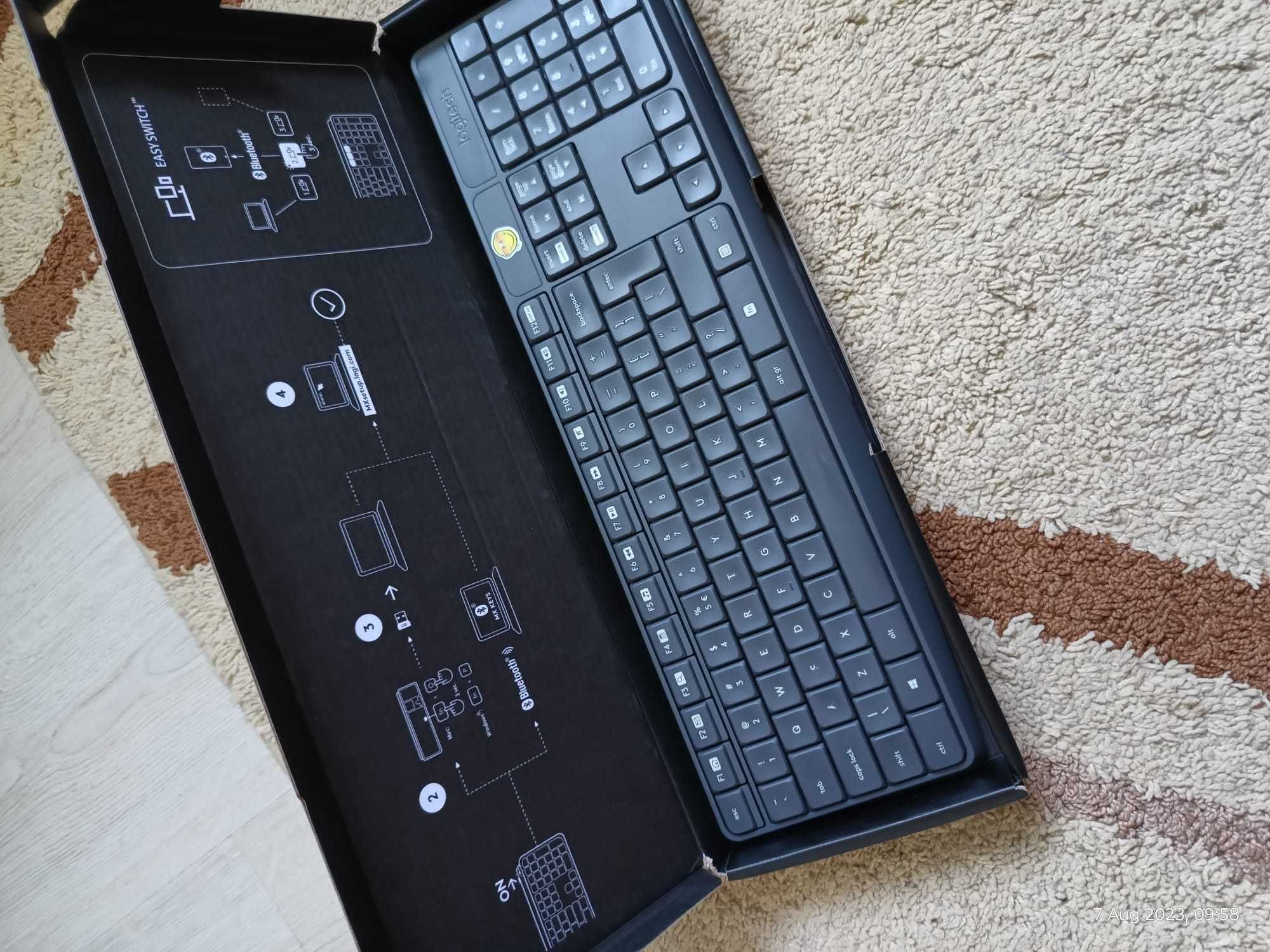 Tastatura wireless Logitech MK235, USB, Grey