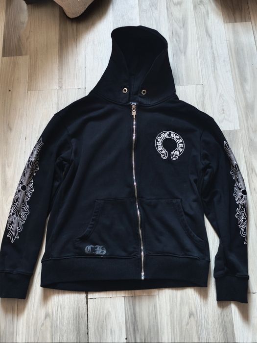 Chrome Hearts Black Zip Up Hoodie